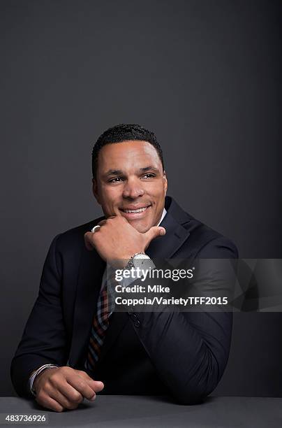 Analyst and former football player Tony Gonzalez is photographed for Variety at the Tribeca Film Festival on April 16, 2015 in New York City.