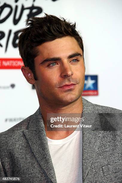 Actor Zac Efron attends the 'We Are Your Friends' Premiere at Kinepolis on August 12, 2015 in Lille, France.