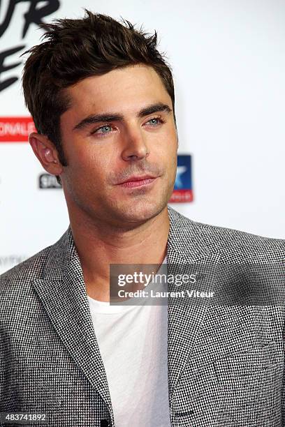Actor Zac Efron attends the 'We Are Your Friends' Premiere at Kinepolis on August 12, 2015 in Lille, France.