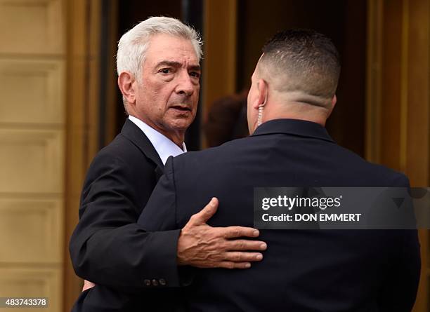 Judge Richard M. Berman is seen outside Federal District Courthouse August 12, 2015 in New York. New England Patriots quarterback Tom Brady and NFL...