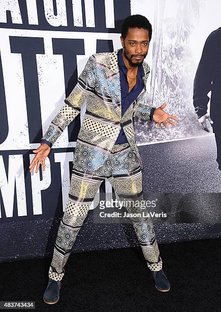 Actor Keith Stanfield attends the premiere of "Straight Outta Compton" at Microsoft Theater on August 10, 2015 in Los Angeles, California.