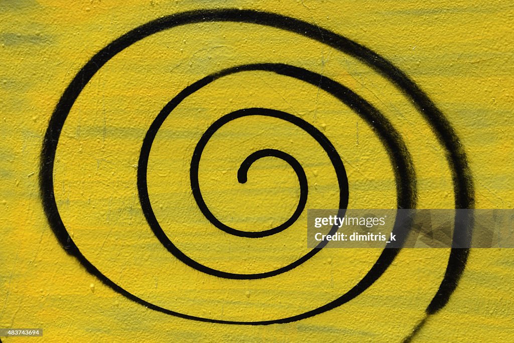 Spray painted spiral