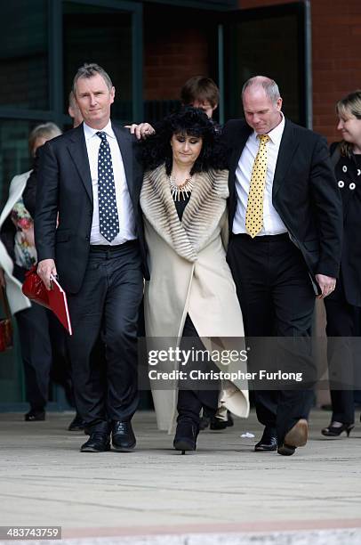 Former deputy speaker of the House of Commons Nigel Evans leaves Preston Crown Court, with unidentified friends after being found not guilty of...