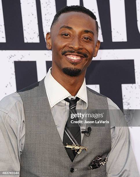 Actor Darris Love attends the premiere of "Straight Outta Compton" at Microsoft Theater on August 10, 2015 in Los Angeles, California.