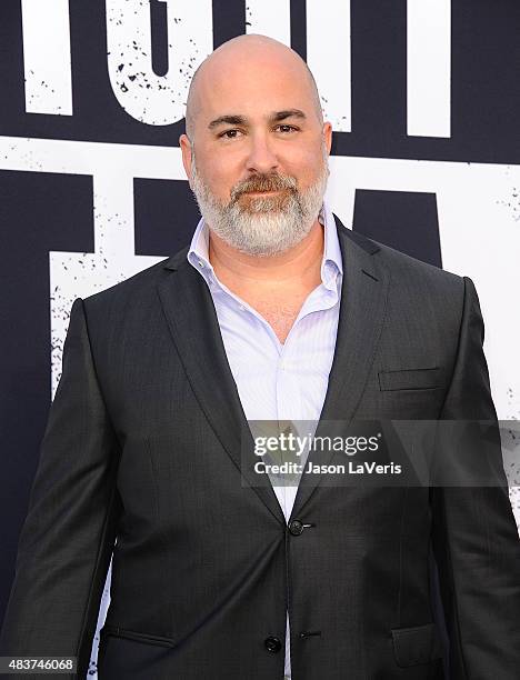 Writer Jonathan Herman attends the premiere of "Straight Outta Compton" at Microsoft Theater on August 10, 2015 in Los Angeles, California.