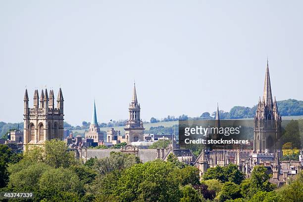 oxfords dreaming spires - spire stock pictures, royalty-free photos & images