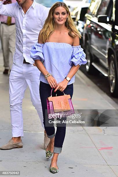 Olivia Palermo is seen on August 12, 2015 in New York City.