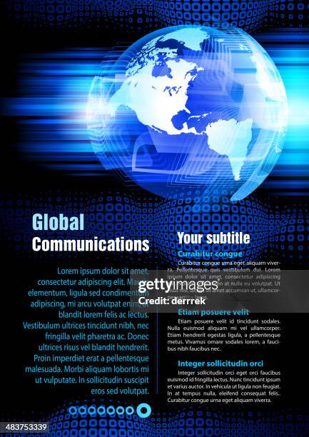 global communications - world map connected dots stock illustrations