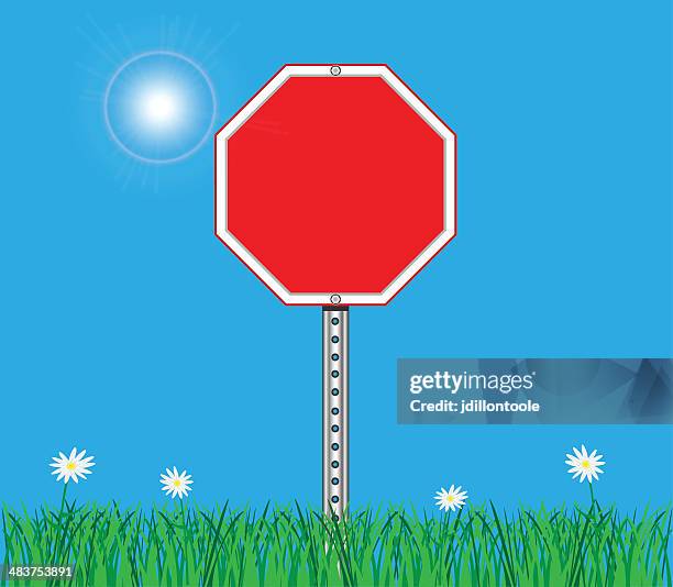 stop sign background - arrows one direction stock illustrations