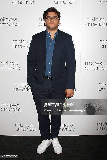 Matthew Shear attends the "Mistress America" New York premiere at Landmark Sunshine Cinema on August 12, 2015 in New York City.