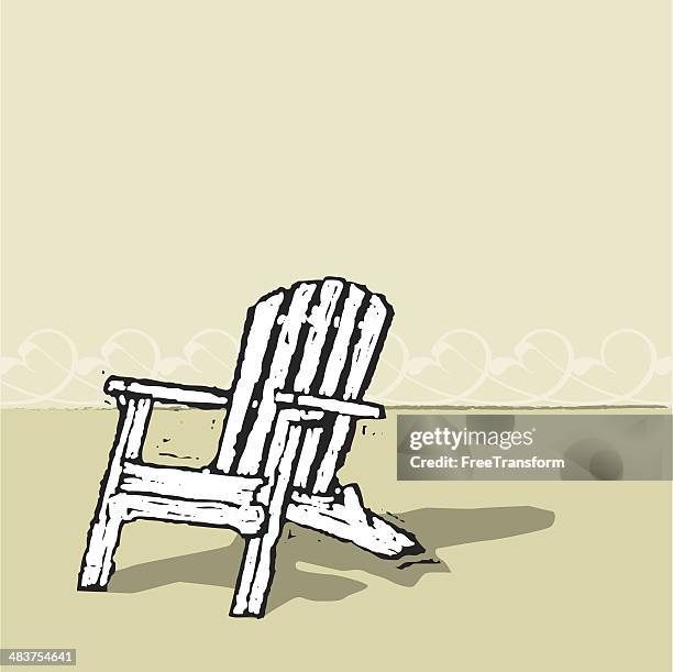 adirondack-stuhl - adirondack chair stock-grafiken, -clipart, -cartoons und -symbole