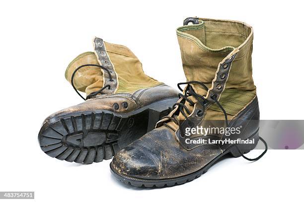 vietnam jungle boots - vietnam war stock pictures, royalty-free photos & images
