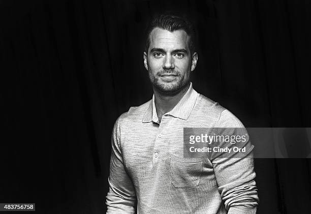 Actor Henry Cavill poses for a photo during SiriusXM's Entertainment Weekly Radio 'The Man from U.N.C.L.E.' Town Hall with Guy Ritchie, Henry Cavill...