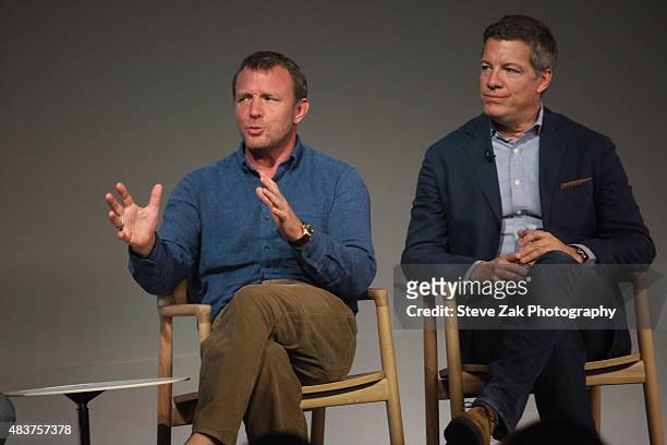 Guy Ritchie and Lionel Wigram attend Apple Store Soho Presents: Meet the Filmmaker: Guy Ritchie And Lionel Wigram, "The Man From U.N.C.L.E." at Apple...