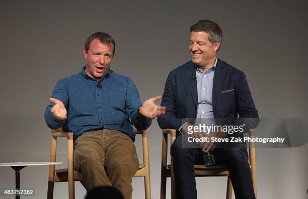 Guy Ritchie and Lionel Wigram attend Apple Store Soho Presents: Meet the Filmmaker: Guy Ritchie And Lionel Wigram, "The Man From U.N.C.L.E." at Apple...
