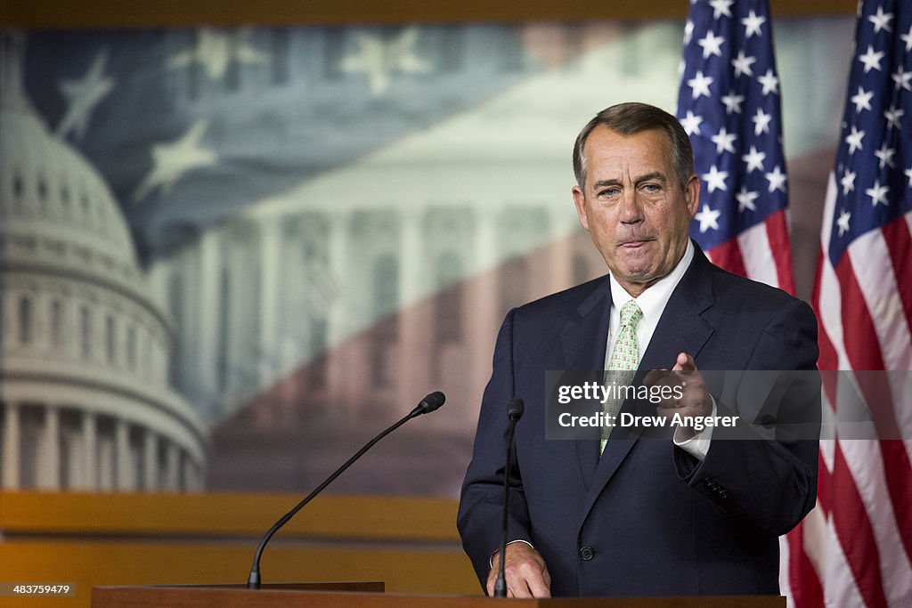 Speaker Boehner Holds His Weekly News Conference