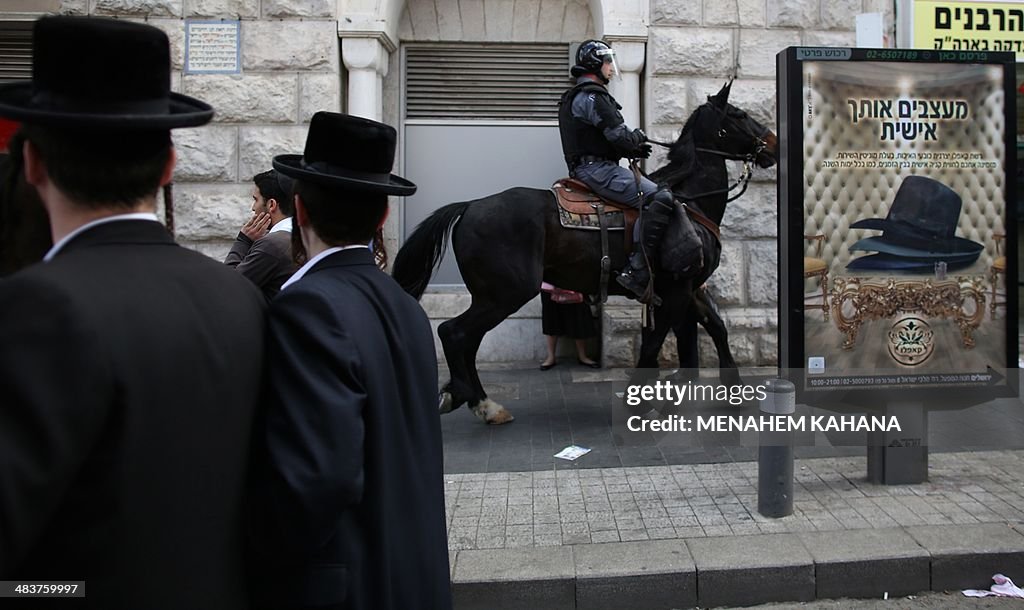 ISRAEL-POLITICS-MILITARY-JUDAISM-ARREST-DEMO