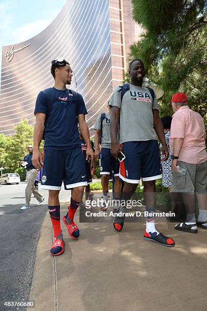 Stephen Curry; Draymond Green of USA Mens National Team participates in minicamp at UNLV on August 12, 2015 in Las Vegas, Nevada. NOTE TO USER: User...
