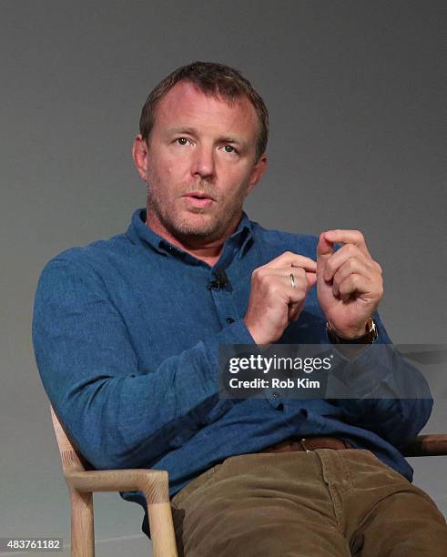 Guy Ritchie attends Meet the Filmmaker: Guy Ritchie And Lionel Wigram, "The Man From U.N.C.L.E." at Apple Store Soho on August 12, 2015 in New York...