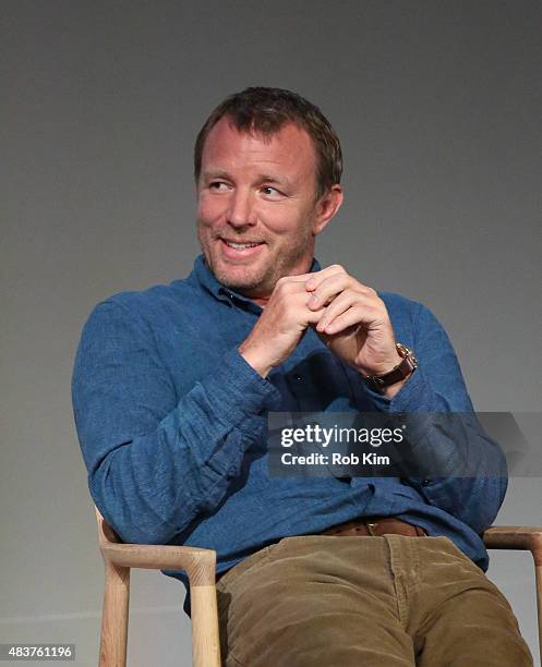 Guy Ritchie attends Meet the Filmmaker: Guy Ritchie And Lionel Wigram, "The Man From U.N.C.L.E." at Apple Store Soho on August 12, 2015 in New York...