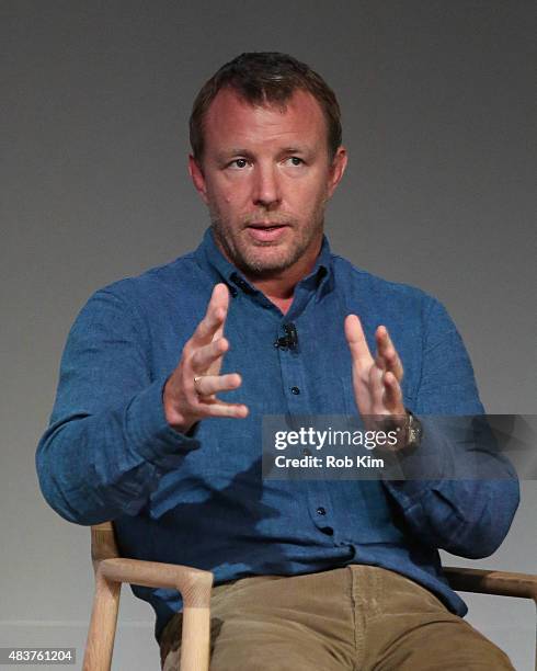 Guy Ritchie attends Meet the Filmmaker: Guy Ritchie And Lionel Wigram, "The Man From U.N.C.L.E." at Apple Store Soho on August 12, 2015 in New York...