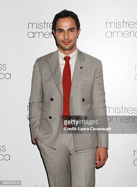 Zac Posen attends the "Mistress America" New York Premiere at Landmark Sunshine Cinema on August 12, 2015 in New York City.