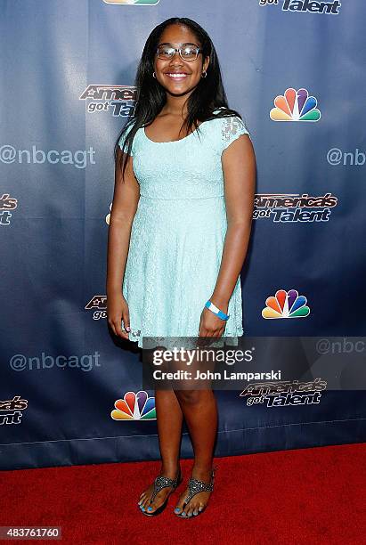 Arielle Baril attends "America's Got Talent" season 10 on August 12, 2015 at Radio City Music Hall on August 12, 2015 in New York City.