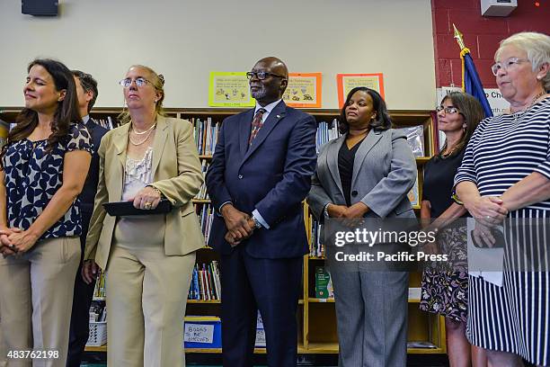 Principal of Public School 19 Jacqueline Flanagan, Manhattan Borough President Gale Brewer, CSA President Ernie Logan, Queens Public School 95...