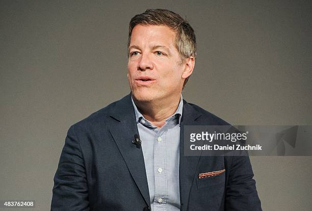 Producer Lionel Wigram discusses his new film "The Man From U.N.C.L.E" at Apple Store Soho on August 12, 2015 in New York City.