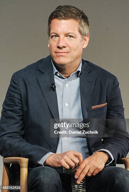 Producer Lionel Wigram discusses his new film "The Man From U.N.C.L.E" at Apple Store Soho on August 12, 2015 in New York City.