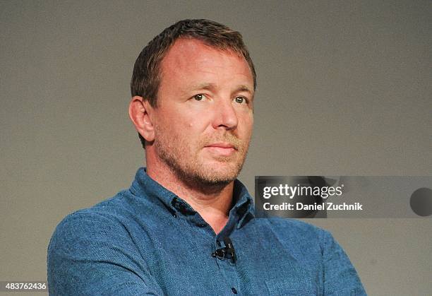 Filmmaker Guy Ritchie discusses his new film "The Man From U.N.C.L.E" at Apple Store Soho on August 12, 2015 in New York City.