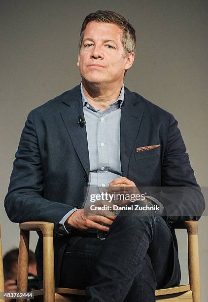 Producer Lionel Wigram discusses his new film "The Man From U.N.C.L.E" at Apple Store Soho on August 12, 2015 in New York City.