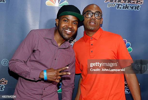 Memebers of the The CraigLewis Band attend "America's Got Talent" season 10 on August 12, 2015 at Radio City Music Hall on August 12, 2015 in New...