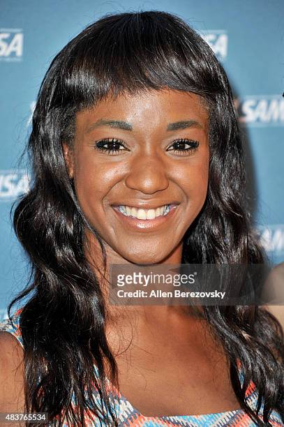 Actress Toi'ya Leatherwood attends the 10th Annual Voice Awards at Royce Hall, UCLA on August 12, 2015 in Westwood, California.