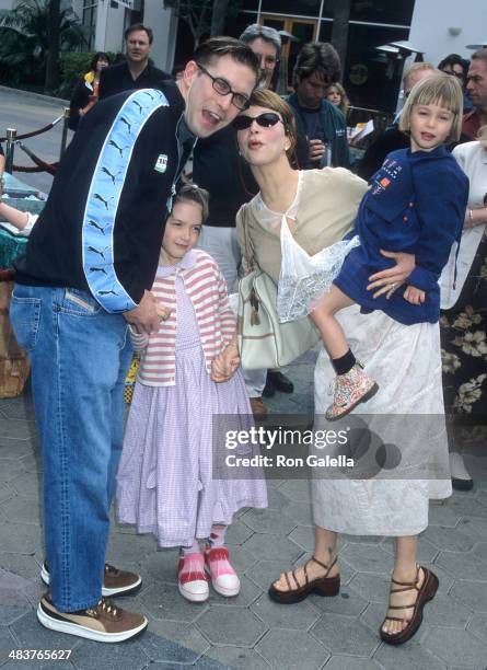 Actor Stephen Baldwin, wife Kennya, and daugters Alaia and Hailey attend "The Flintstones in Viva Rock Vegas" Universal City Premiere on April 15,...