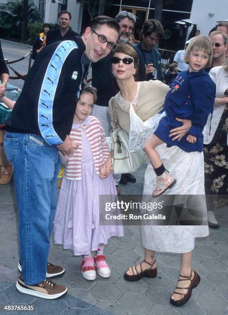 Actor Stephen Baldwin, wife Kennya, and daugters Alaia and Hailey attend "The Flintstones in Viva Rock Vegas" Universal City Premiere on April 15,...