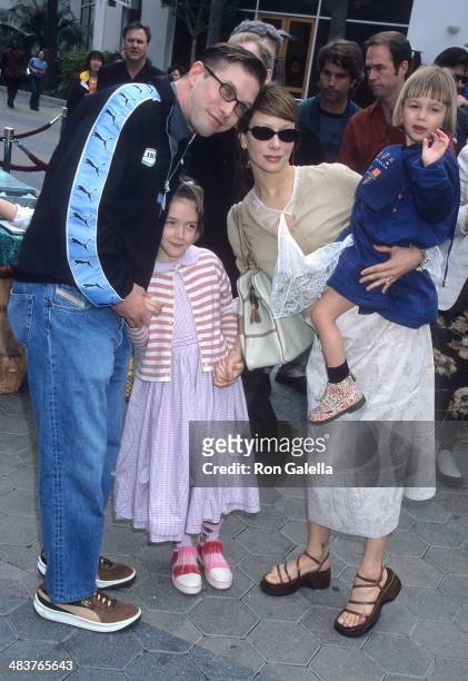 Actor Stephen Baldwin, wife Kennya, and daugters Alaia and Hailey attend "The Flintstones in Viva Rock Vegas" Universal City Premiere on April 15,...