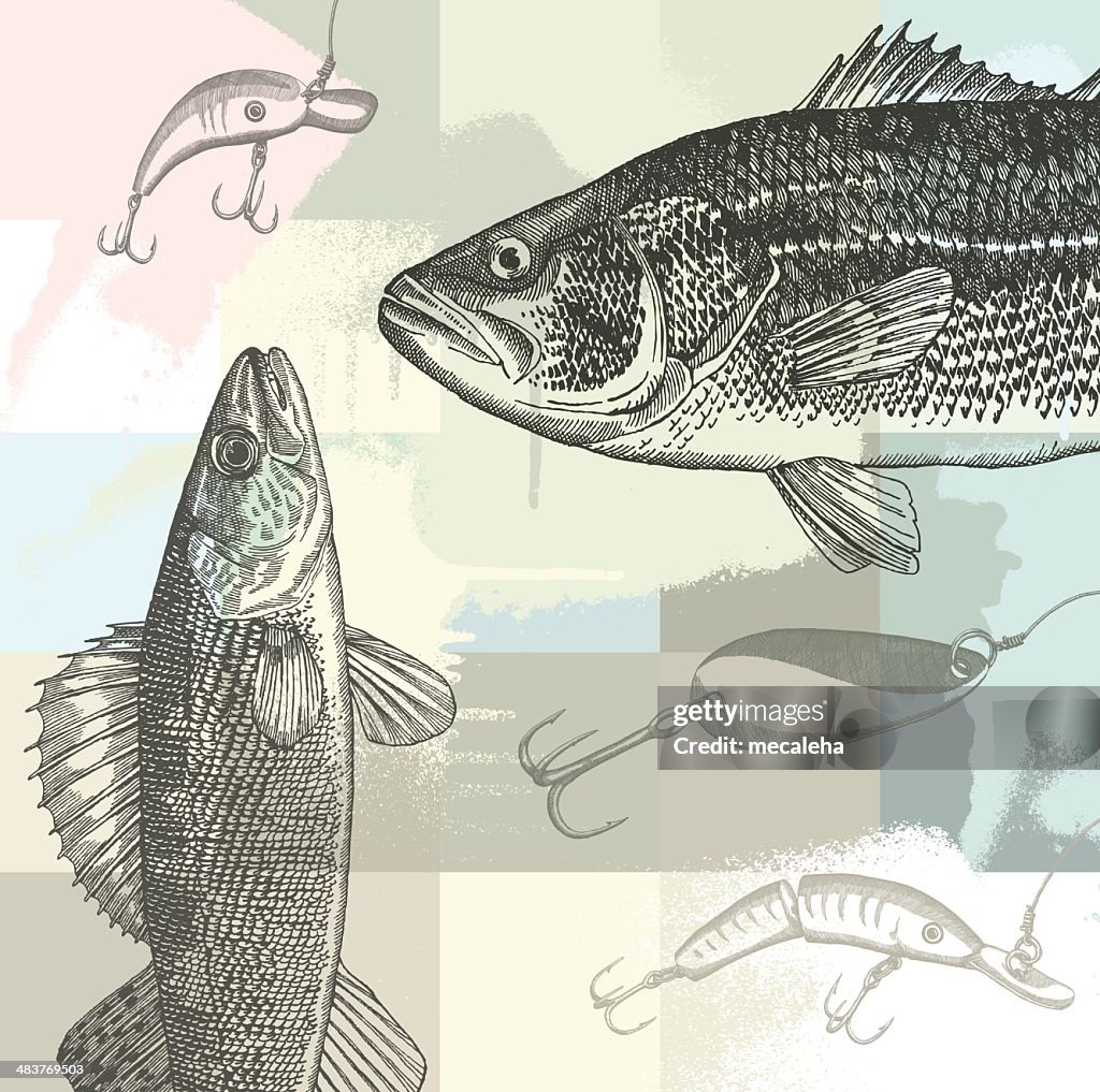 Fishing Grunge Design