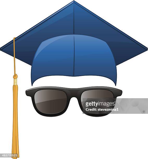 graduation sunglasses - bright future stock illustrations