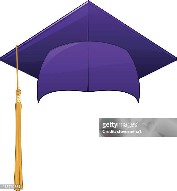 purple degree hat - bright future stock illustrations