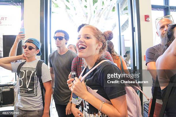 Social media influencer Mahogany Lox attends the 6th annual Kiehl's LifeRide for amfAR celebration at Kiehl's Since 1851 on August 12, 2015 in Santa...