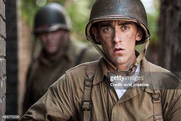 wwii combat infantryman on patrol - vietnam soldier stock pictures, royalty-free photos & images