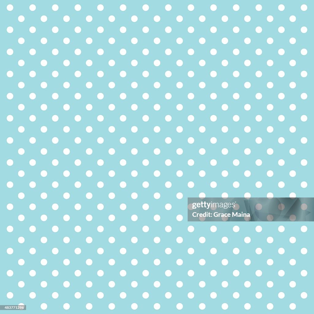 Blue Polka Dots Vector Background - VECTOR