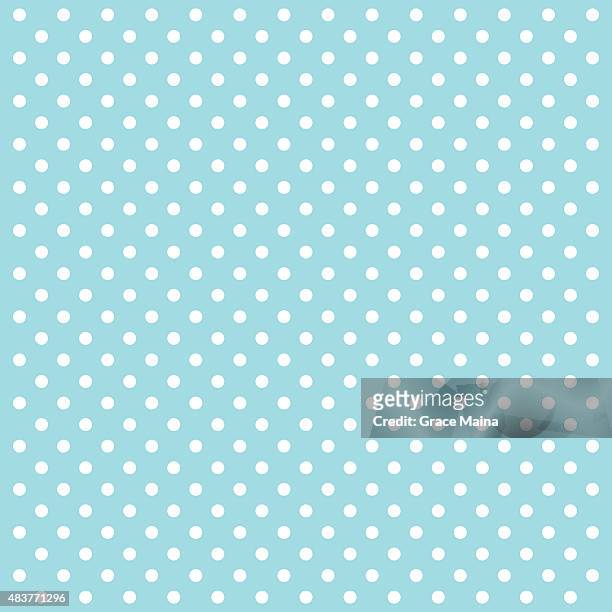 blue polka dots vector background - vector - polka dot stock illustrations