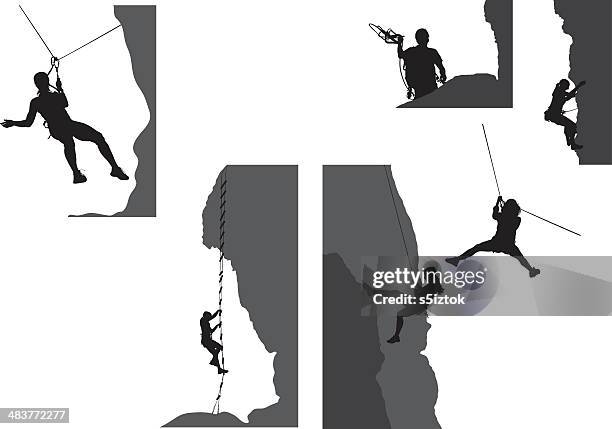 illustrations, cliparts, dessins animés et icônes de formule aventure - descente en rappel