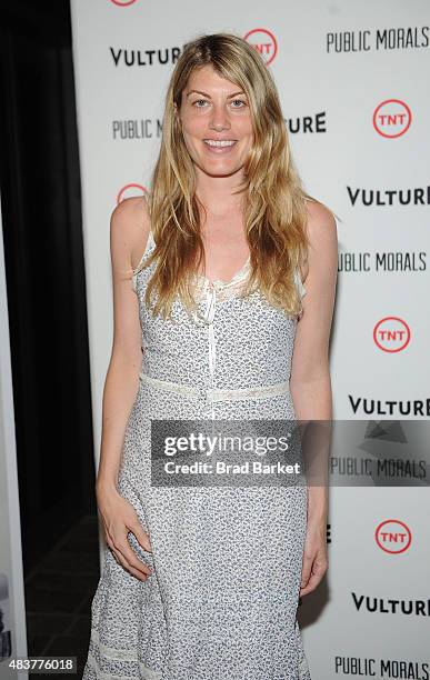 Actress Meredith Ostrom attends The NYMag, Vulture + TNT Celebrate the Premiere of "Public Morals" on August 12, 2015 in New York City.