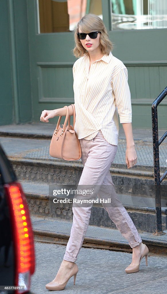 Celebrity Sightings In New York City - April 09, 2014