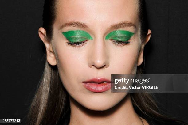 Backstage and atmosphere during Movimento show at Sao Paulo Fashion Week Spring Summer 2014/2015 at Parque Candido Portinari on April 3, 2014 in Sao...