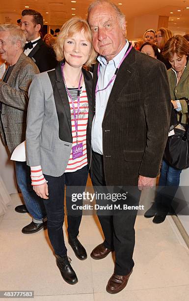 Claire Skinner and Geoffrey Palmer attend the Shop with the Stars, a public shopping evening to celebrate The Olivier Awards with MasterCard, to...