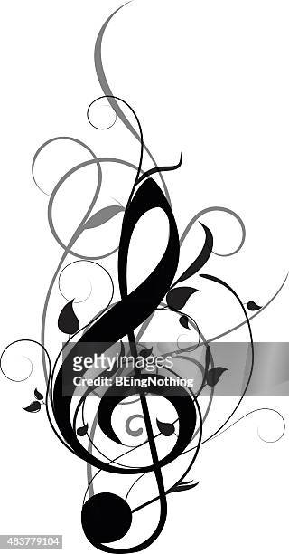 musical note - treble clef stock illustrations